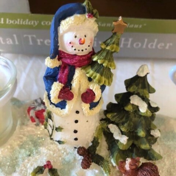 Home Trends Metal Tree Votive Candle Holder Snowman Natural Holiday Collection - Picture 9 of 12